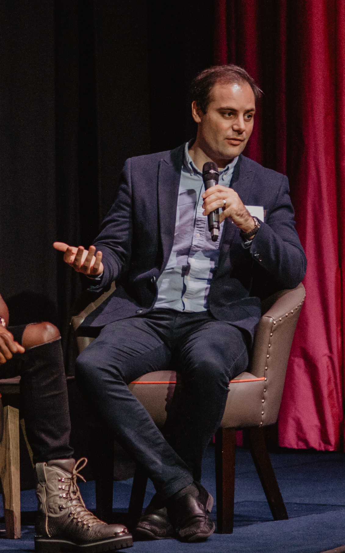 Ben Delo speaking at a Spectator conference (2018)