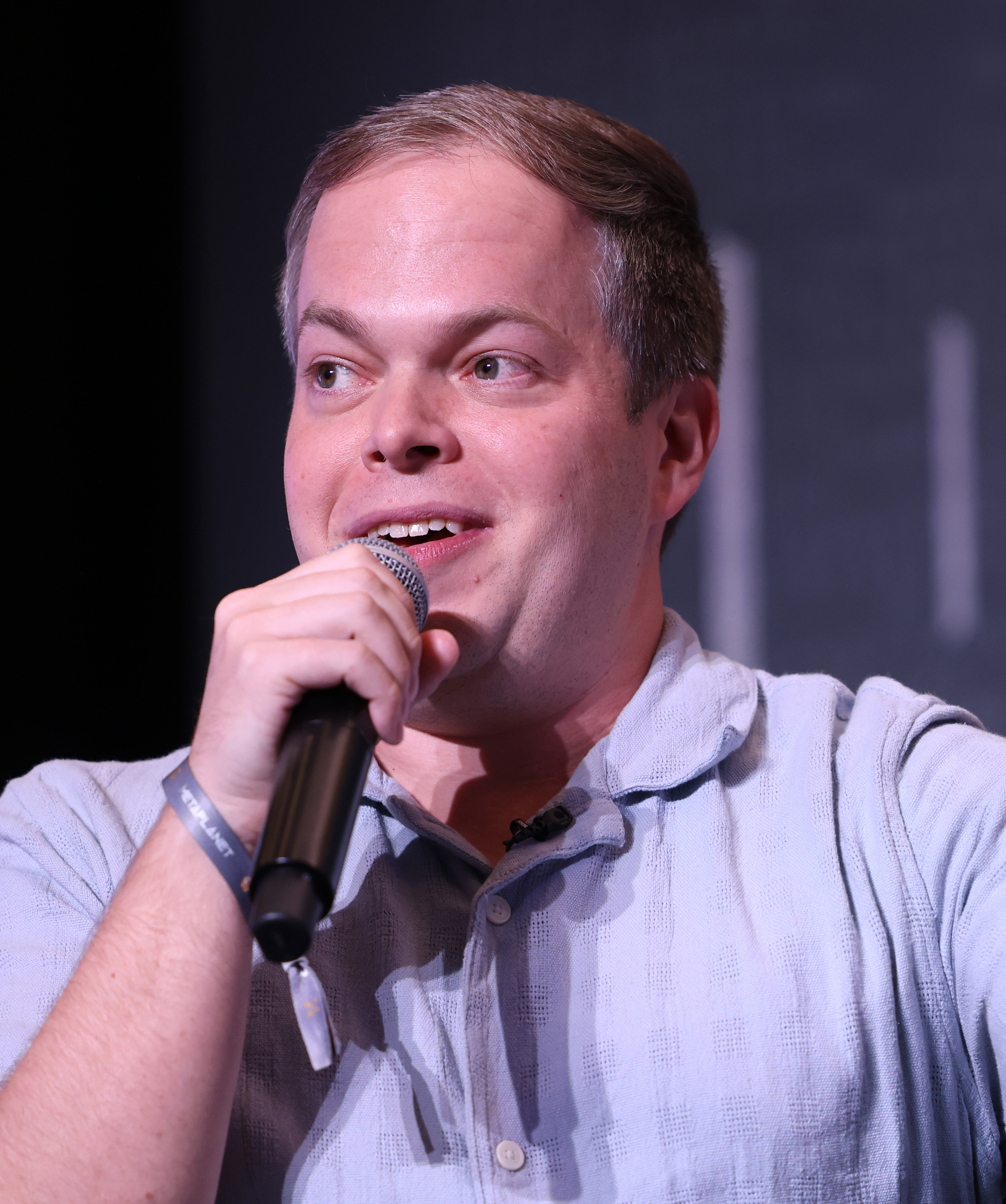 Blake Benthall speaking at an event (Las Vegas)